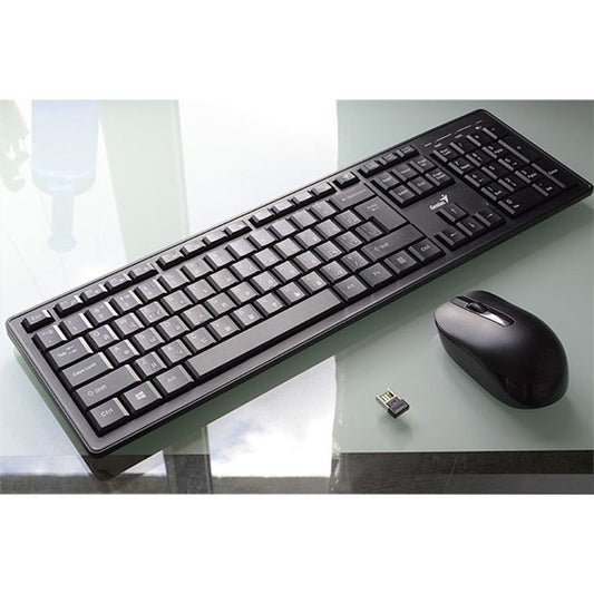 Genius KM-8200 Smart Wireless Keyboard and Mouse Set, Black