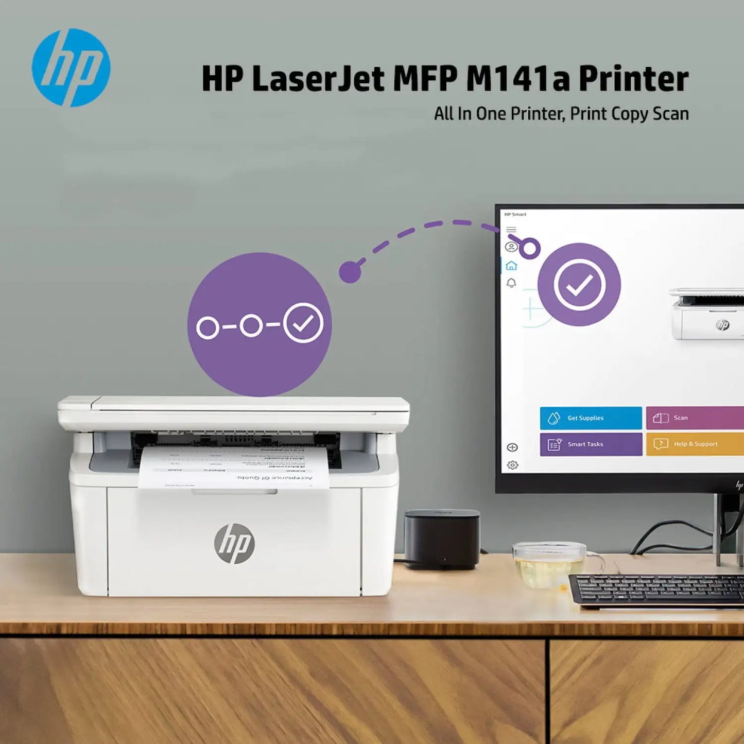 HP LaserJet MFP M141a Printer (7MD73A)