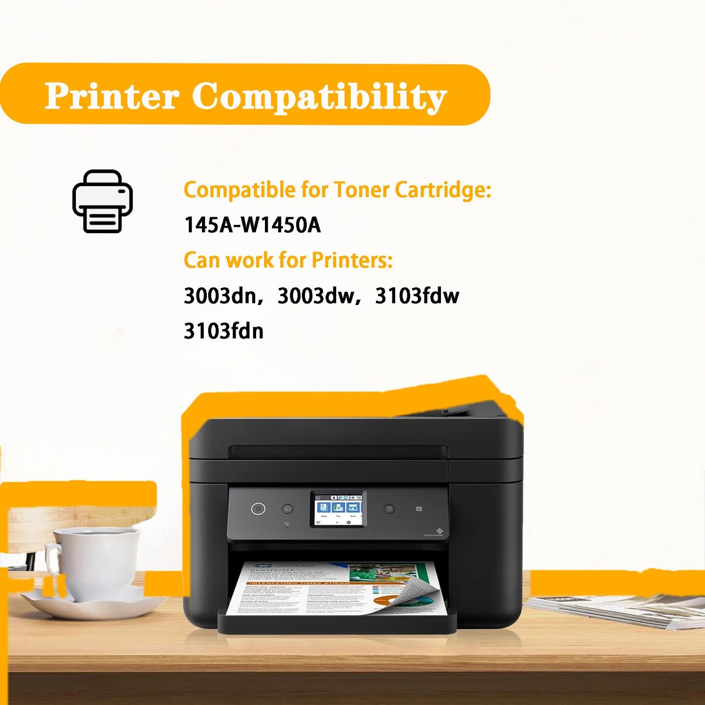 laser toner cartridge 145A BK (black) 3003dn 3003dw MFP 3103fdw 3103fdn