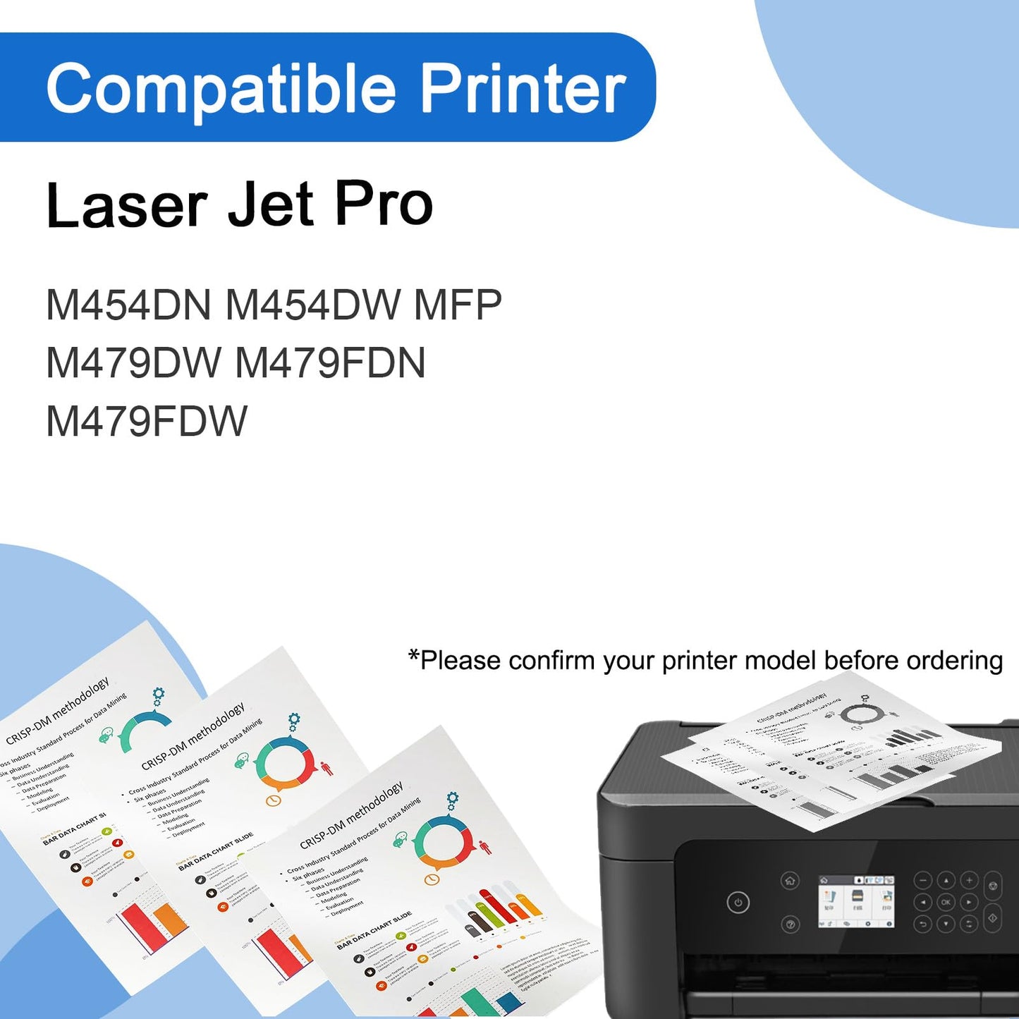 laser toner cartridge 415A M (magenta) 415A W2033A for Printers HP Color LaserJet Pro M454dn M454dw MFP M479dw M479fdn M479fdw