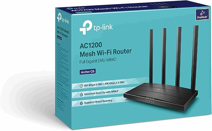 TP-Link AC1200 Wireless MU-MIMO Gigabit Router Archer C6