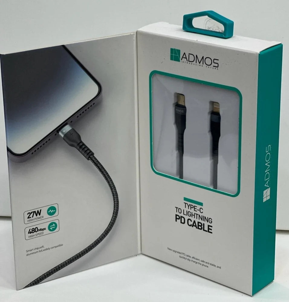 ADMOS Wear Resistance Cable 3A Charge & Sync AM-219 Type C- to -IPHONE