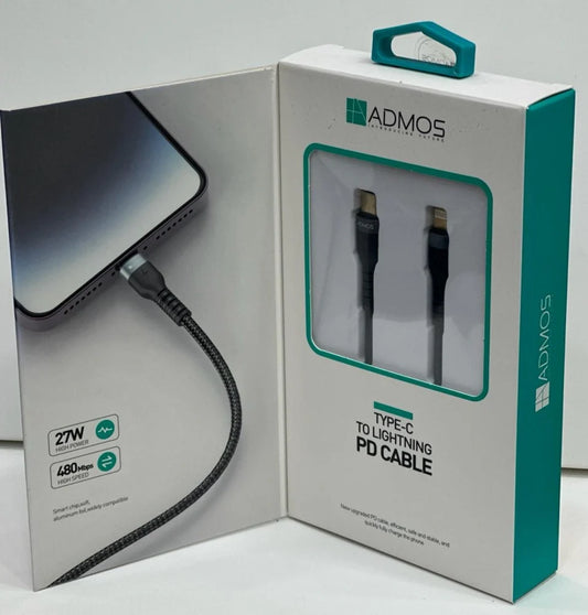 ADMOS Wear Resistance Cable 3A Charge & Sync AM-219 Type C- to -IPHONE