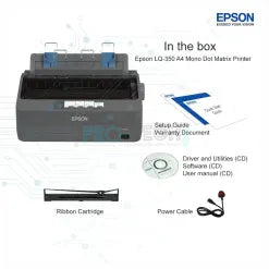 Epson LQ-350 Dot Matrix Printer, Grey, 235G010