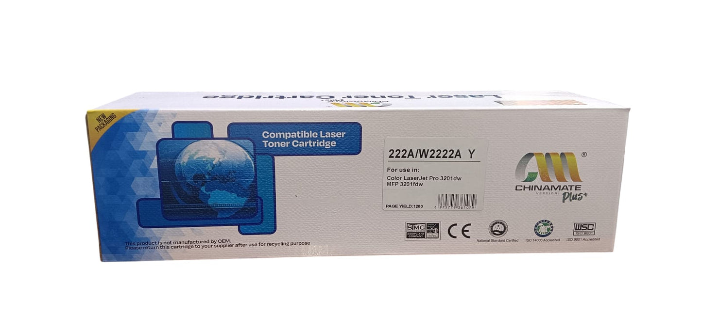 خرطوشة حبر الليزر 222A/w2222A Y (أصفر) 3201dw - MFP 3201fdw 3303 fwd.