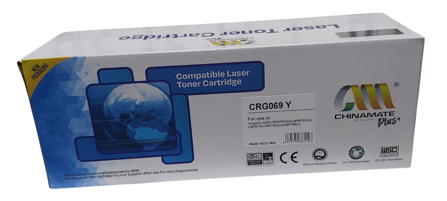 laser toner cartridge CRG 069 Y (yellow) MF753Cdw MF754Cdw MF750C MF751Cdw MF752Cdw MF755CDW