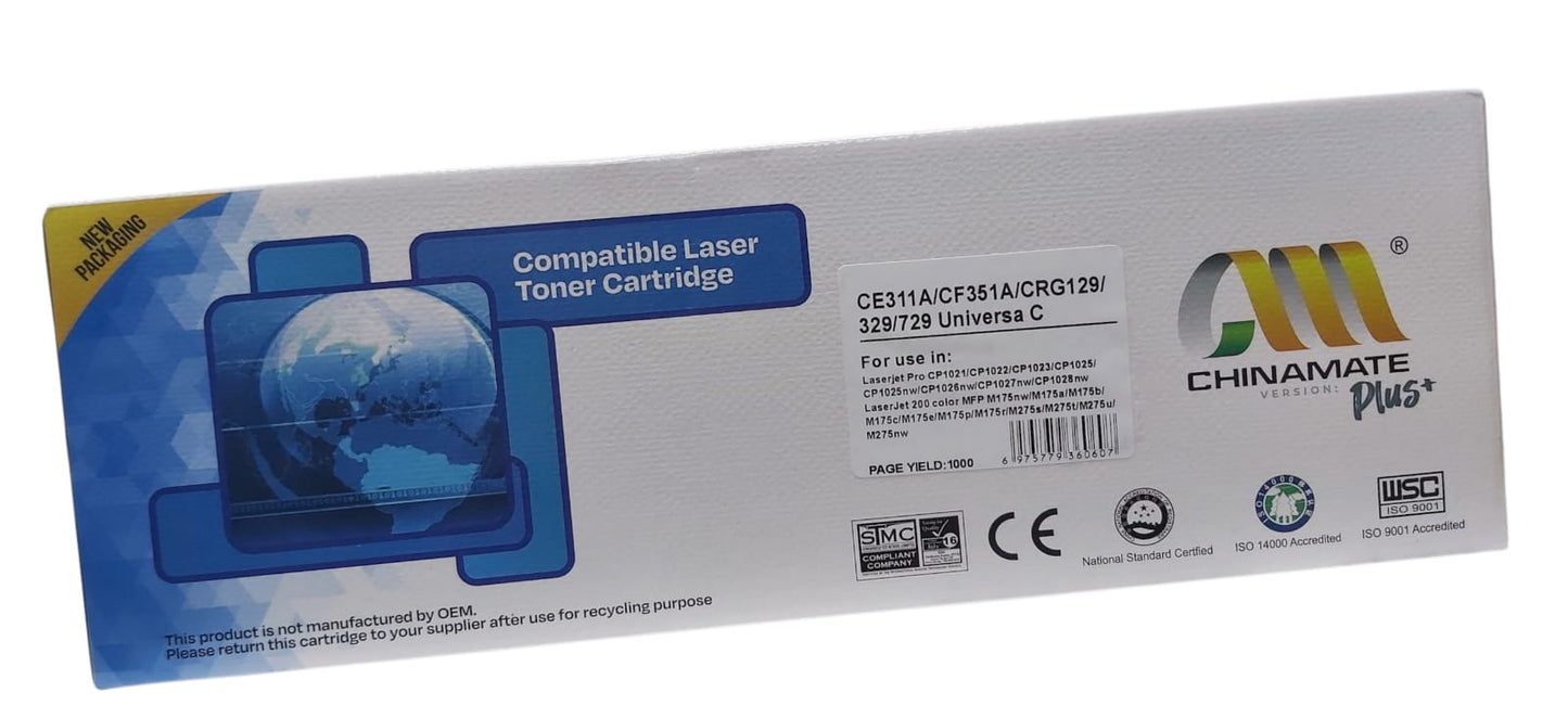 laser toner cartridge CF351A CE311A C (cyan)  M175 M175nw M175a M176n M177fw CP1025 CP1025nw M275 M275nw