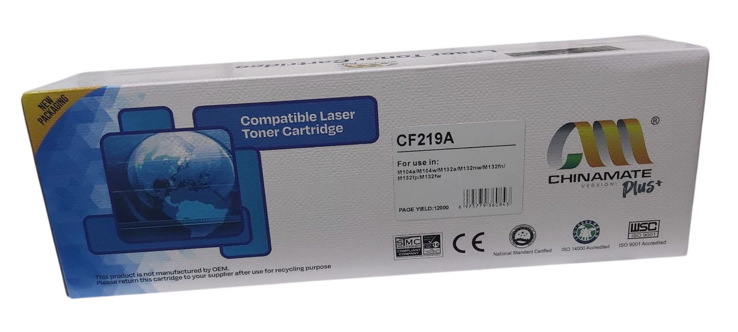 laser Drum cartridge  19A CF219A BK (black) M102/M130fn/M120w/M130fw / M104a/ M104W /M132A /M132nw /M132fn /M132fp /M132fw