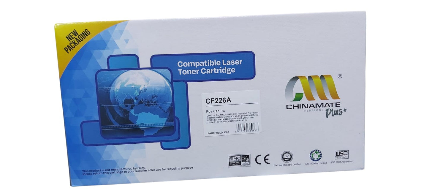laser toner cartridge 26A / CF226A BK (black) M402n M402dn M426 M402d M402dw MFP M426fdw M426fdn M402 M426dw