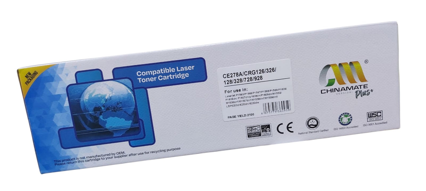 laser toner cartridge 78A/ CE278A BK (black) P1606dn P1560 P1606 P1566 P1568 P1569 P1600