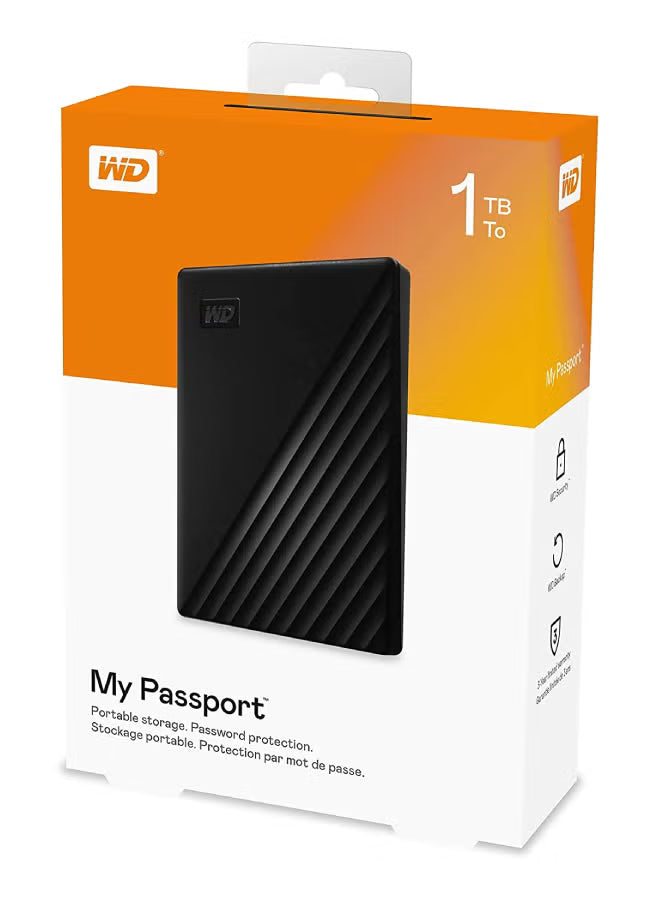 WD My Passport 1T Slim 2.5 inch USB 3.0 Black - WDBYVG0010BBK