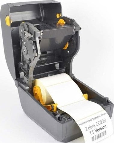 Zebra ZD220 Thermal Transfer & Direct Thermal | 203 DPI | ZD22042-T01G00EZ | USB Connectivity | Standard EZPL | 4 in Width | Includes Jet Set Software