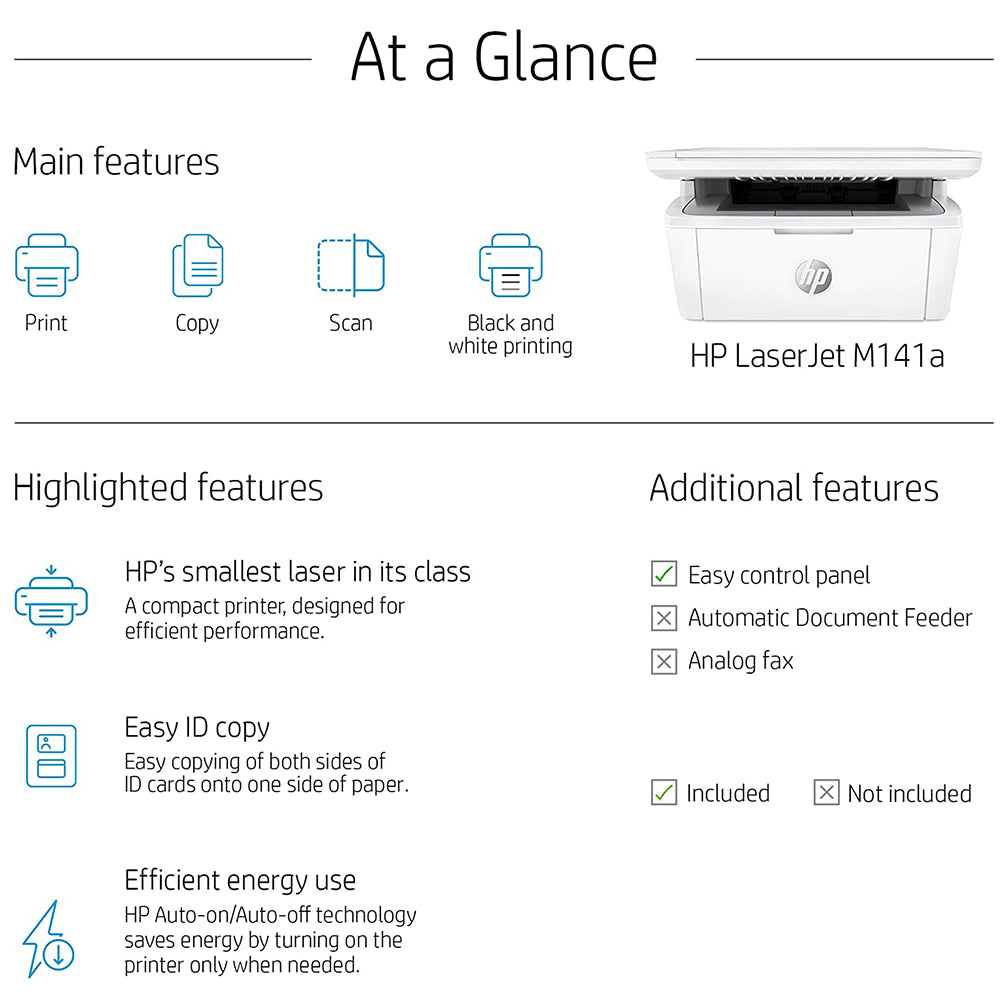 HP LaserJet MFP M141a Printer (7MD73A)