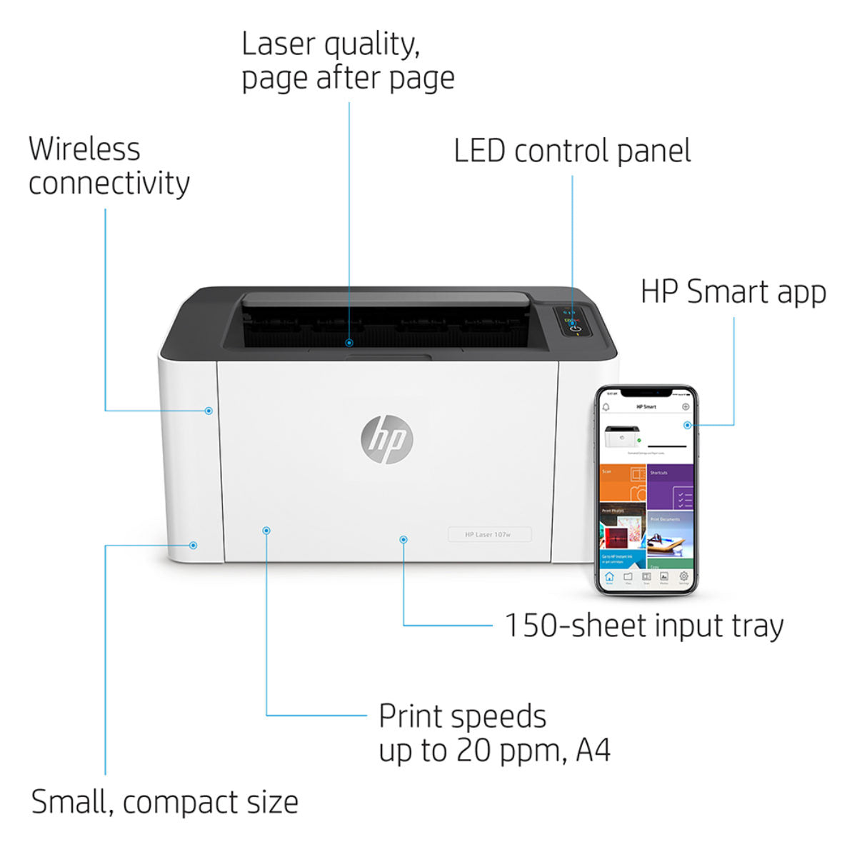 HP Laser 107w (4ZB78A)