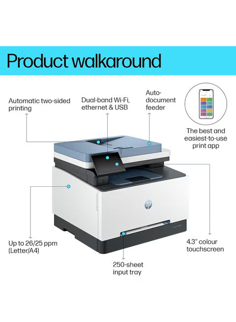 طابعة HP Color LaserJet Pro MFP 3303fdw (499M8A)