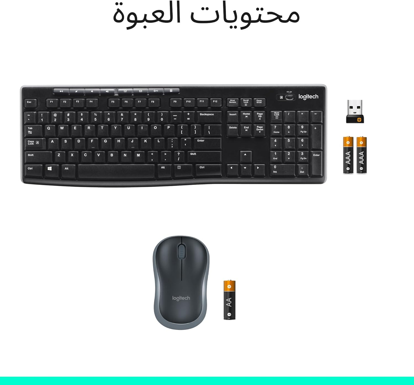 Logitech Mk270 Wireless Keyboard & Mouse With Unifying Receiver