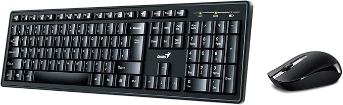 Genius KM-8200 Smart Wireless Keyboard and Mouse Set, Black