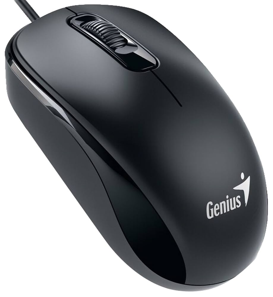 Genius DX-120 Wired Optical Mouse, Black