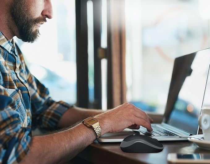 Logitech M185 Wireless Mouse, 2.4 GHz with USB Nano Receiver