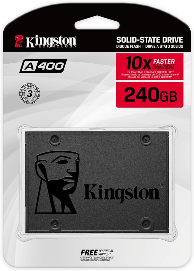 Kingston Sa400S37/240G 240 Gb Digital A400 Sata Iii 2.5" Internal Solid State Drive - Grey
