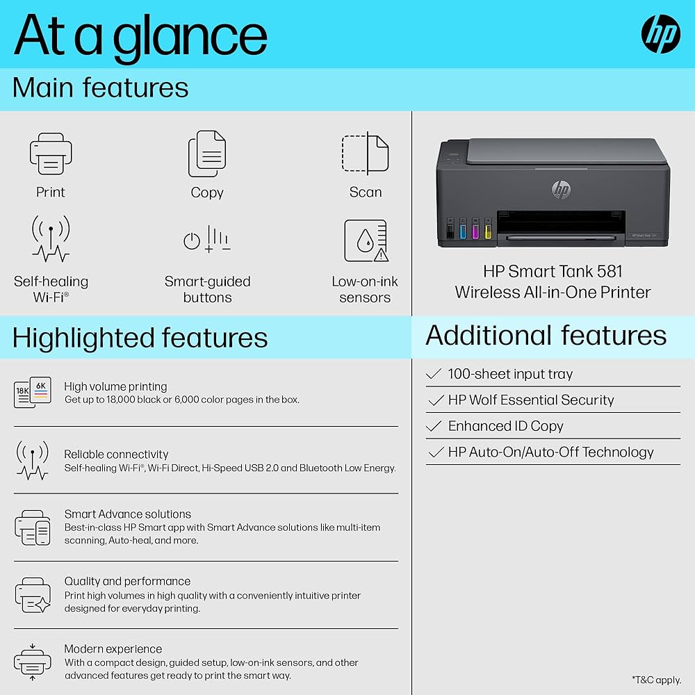 HP Smart Tank 581 All-in-One Printer (4A8D4A)