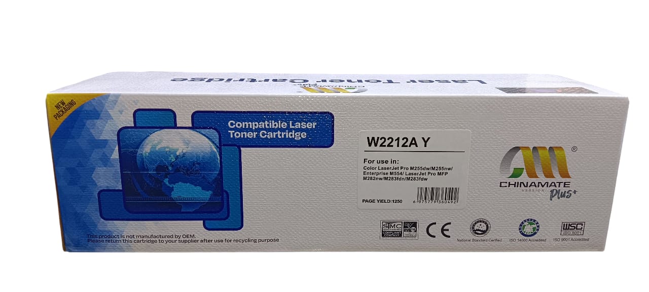 laser toner cartridge Y (yallow) W2210A 207A M255dw M255nw MFP M282nw M283cdw M283fdw