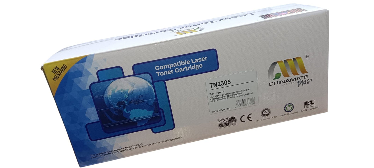 laser toner cartridge TN2305 BK (black) HL-L2320D HL-L2365DW MFC-L2700D MFC-MFC-L2700D MFC-L2700DW MFC-L2700DW MFC-L2740DW