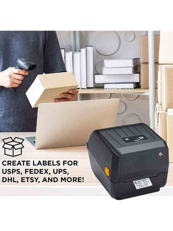 Zebra ZD220 Thermal Transfer & Direct Thermal | 203 DPI | ZD22042-T01G00EZ | USB Connectivity | Standard EZPL | 4 in Width | Includes Jet Set Software